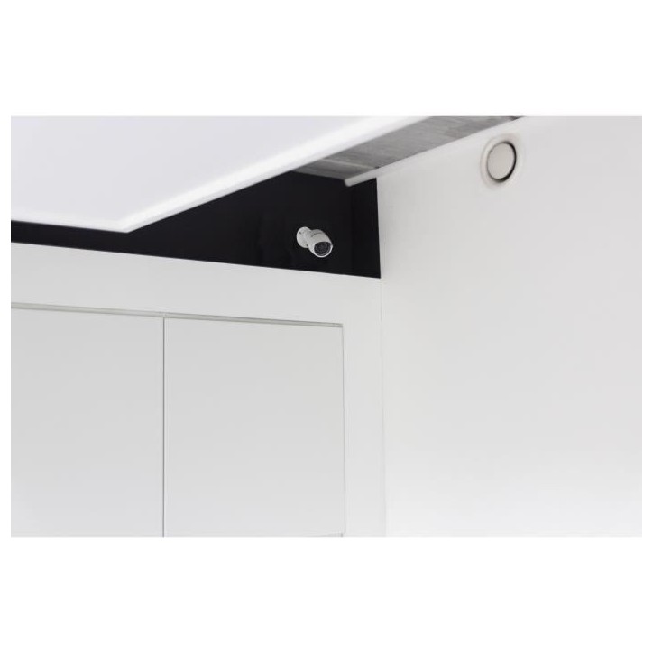 Caméra factice - CHACON - Aluminium - LED bleu - Blanc