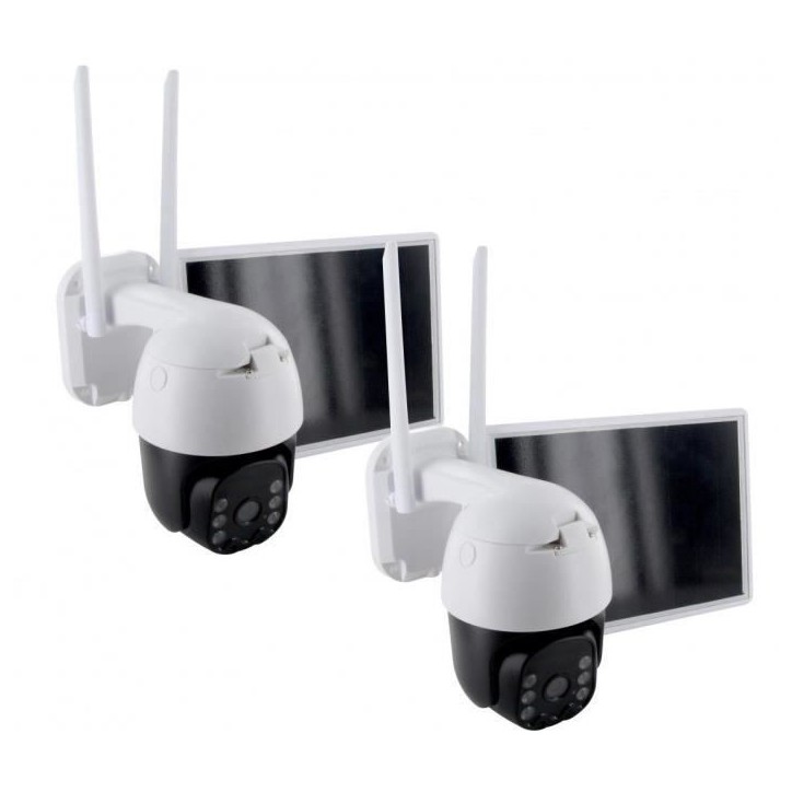 2 caméras avec panneau solaire - CHACON - 2-IPCAM-DM02 - Extérieur - WiFi