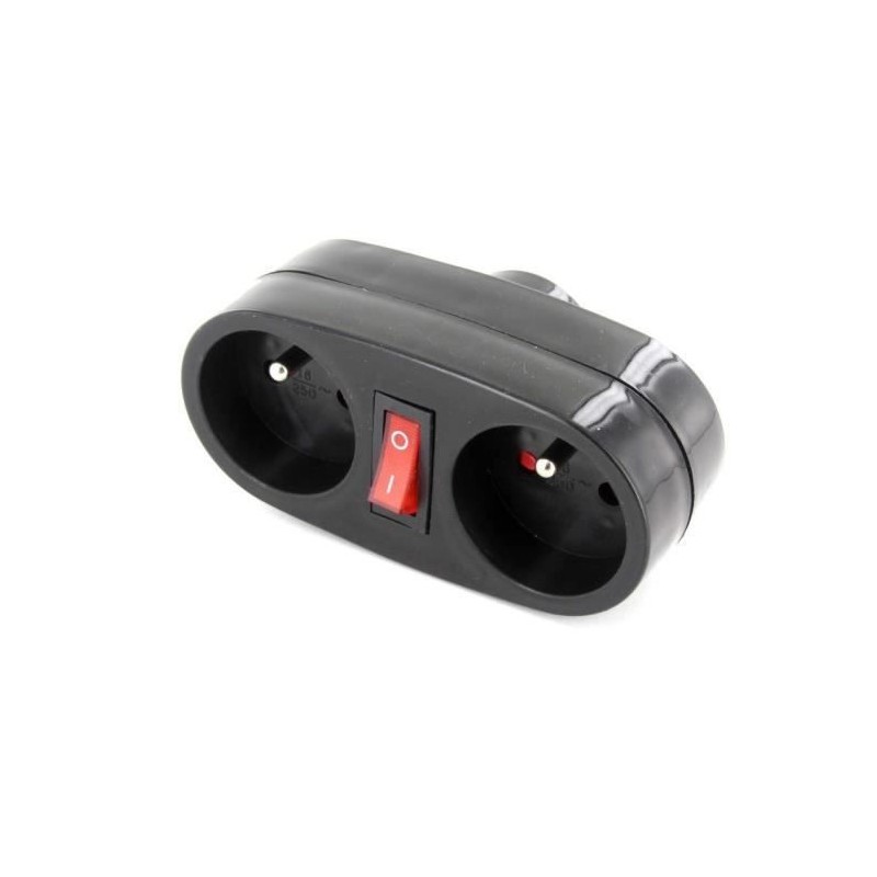 CHACON Prise Biplite 16A avec interrupteur anthracite CHACON Prise Biplite 16A avec interrupteur anthracite