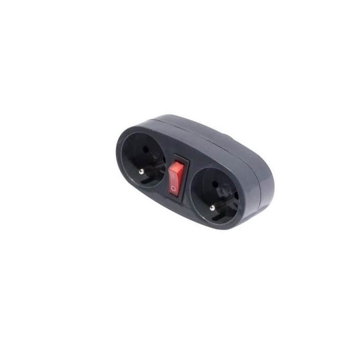 CHACON Prise Biplite 16A avec interrupteur anthracite CHACON Prise Biplite 16A avec interrupteur anthracite