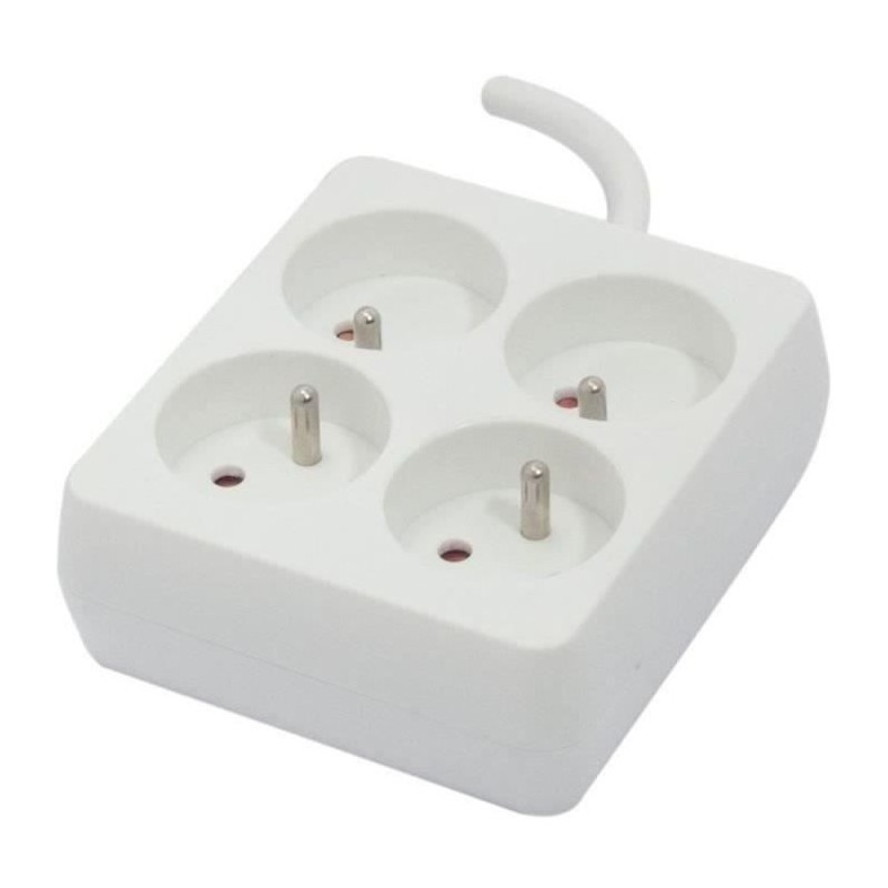 Chacon Bloc 4 x 16 A carré avec cordon 0,9 m - blanc (FR) Chacon Bloc 4 x 16 A carré avec cordon 0,9 m - blanc (FR)