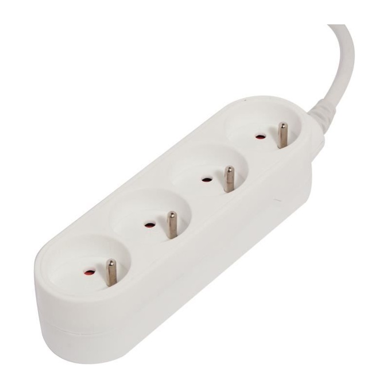 CHACON Bloc multiprise 4 prises 16A 1,5m blanc CHACON Bloc multiprise 4 prises 16A 1,5m blanc