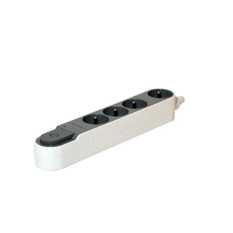 CHACON Bloc multiprise parafoudre avec interrupteur 4 prises 16A 3m gr CHACON Bloc multiprise parafoudre avec interrupteur 4 prises 16A 3m gr