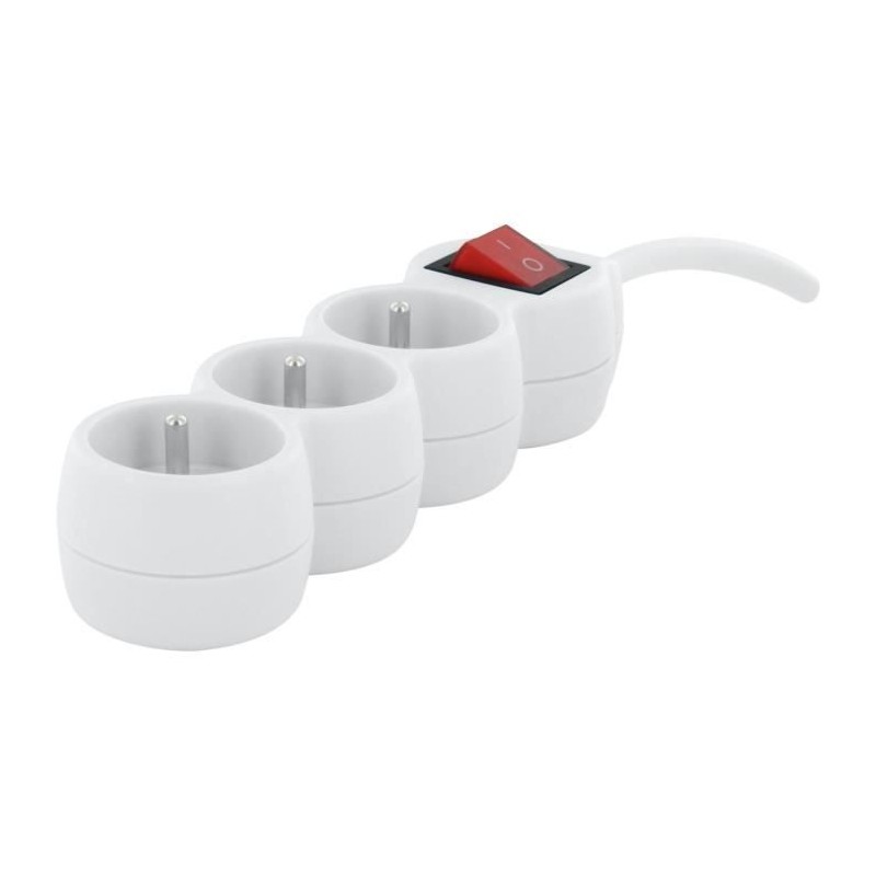 Bloc 3x16A - CHACON - 3G1,5 mm2 - 1,5 m - Blanc Bloc 3x16A - CHACON - 3G1,5 mm2 - 1,5 m - Blanc