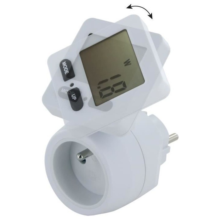 Prise mesure consommation - CHACON - 54351 - Ecran rotatif - FR Prise mesure consommation - CHACON - 54351 - Ecran rotatif - FR