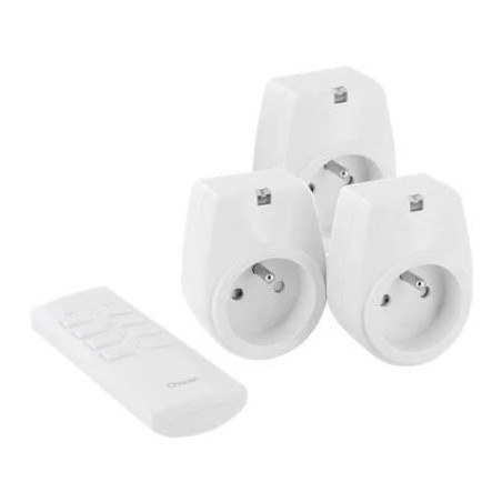 CHACON Set de 3 prises On/Off+ Télécommande 3680 W - FR