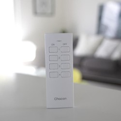 Set 2 mini prises - CHACON - On/Off - 2300 W (FR) + télécommande - B