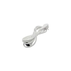 CHACON Prolongateur HO5VVF 3 x 1,5 mm²- 3 m - Avec fiche plate - Blan