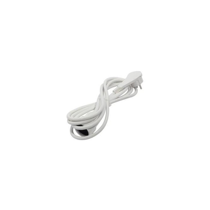 CHACON Prolongateur HO5VVF 3 x 1,5 mm²- 3 m - Avec fiche plate - Blanc CHACON Prolongateur HO5VVF 3 x 1,5 mm²- 3 m - Avec fiche plate - Blanc