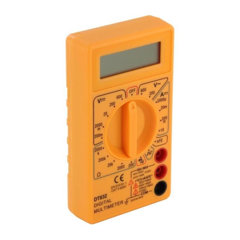 Digital multitesteur - CHACON - 600 V - Ecran LCD 3,5 - Jaune Digital multitesteur - CHACON - 600 V - Ecran LCD 3,5 - Jaune