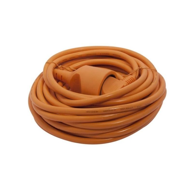 CHACON Rallonge électrique 12 m HO5VVF 3x1,5 mm2 orange CHACON Rallonge électrique 12 m HO5VVF 3x1,5 mm2 orange