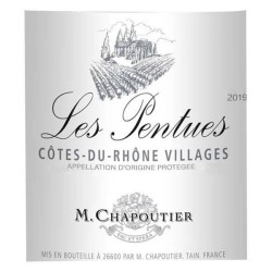 M. Chapoutier Les Pentues 2021 Côtes du Rhône Villages Bio - Vin rou