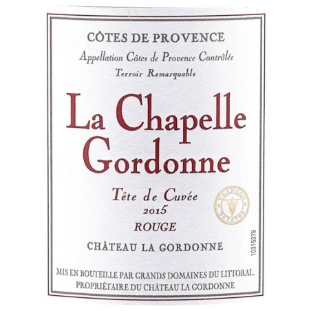 La Chapelle Gordonne Tete de cuvée 2016 Côtes de Provence - Vin rouge de Provence