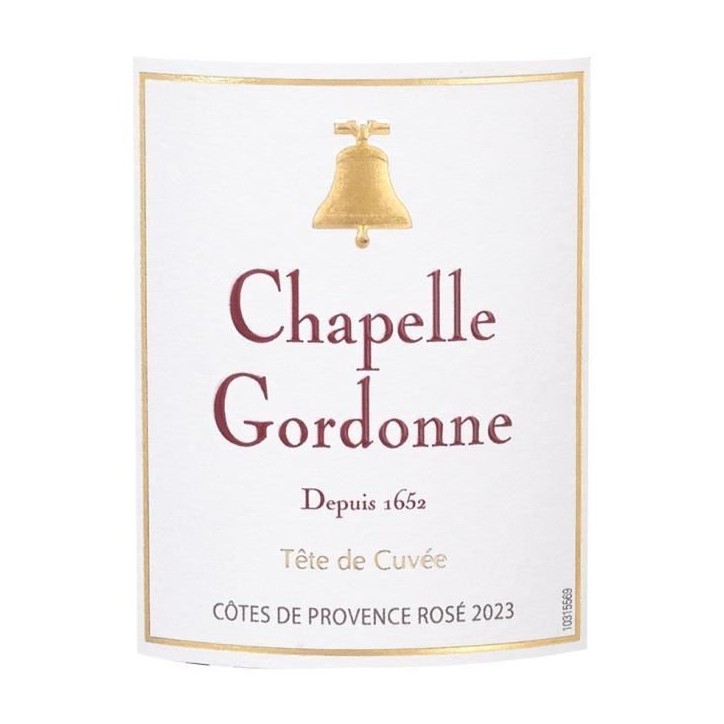 Chapelle Gordonne 2023 Côtes de Provence - Vin rosé de Provence - Bio