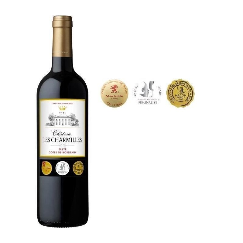 Château Les Charmilles 2021 Blaye Côtes de Bordeaux - Vin rouge de B Château Les Charmilles 2021 Blaye Côtes de Bordeaux - Vin rouge de B