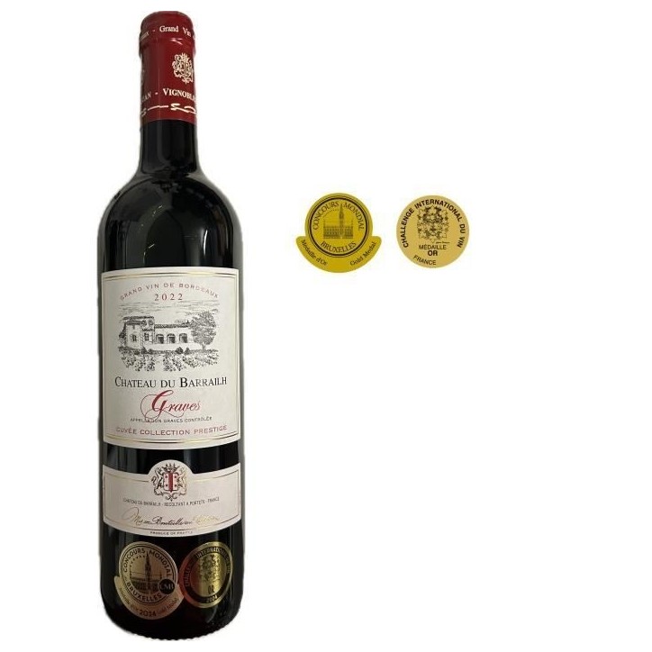 Château Barrailh Cuvée Collection Prestige 2022 Graves - Vin rouge de Bordeaux