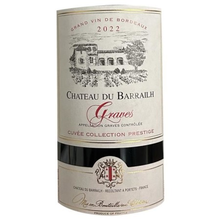 Château Barrailh Cuvée Collection Prestige 2022 Graves - Vin rouge de Bordeaux