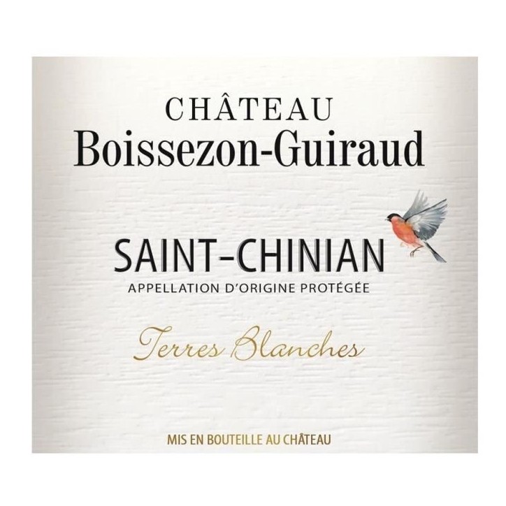 Château Boissezon-Guiraud Terres Blanches 2024 Saint-Chinian - Vin rouge de Languedoc