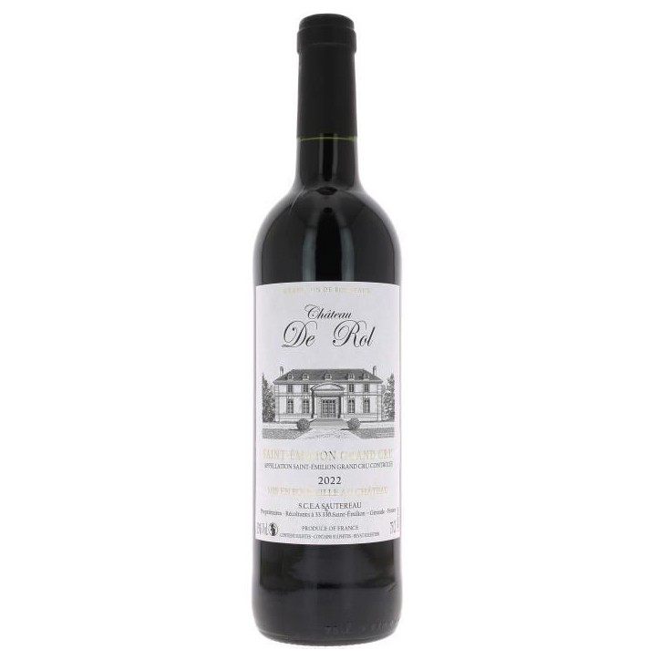 Château de Rol 2022 Saint-Emilion Grand Cru - Vin rouge de Bordeaux