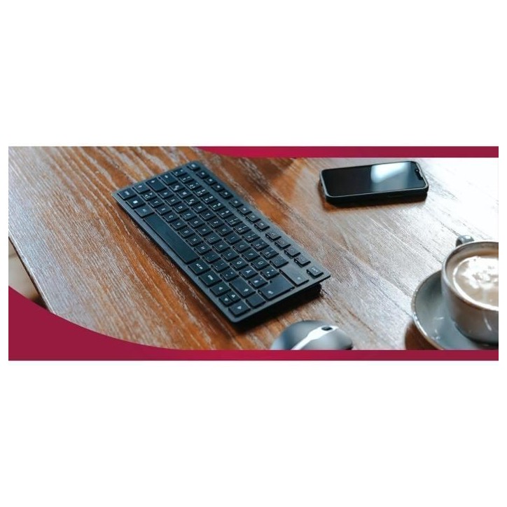 Clavier compact 2,4 GHz, Bluetooth 5.0 et filaire - CHERRY KW 9200 MINI - Rechargeable - Noir Clavier compact 2,4 GHz, Bluetooth 5.0 et filaire - CHERRY KW 9200 MINI - Rechargeable - Noir