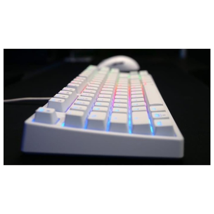Clavier de gaming mécanique - CHERRY XTRFY K4V2 RGB TKL - Format TKL - Éclairage RGB - Blanc Clavier de gaming mécanique - CHERRY XTRFY K4V2 RGB TKL - Format TKL - Éclairage RGB - Blanc