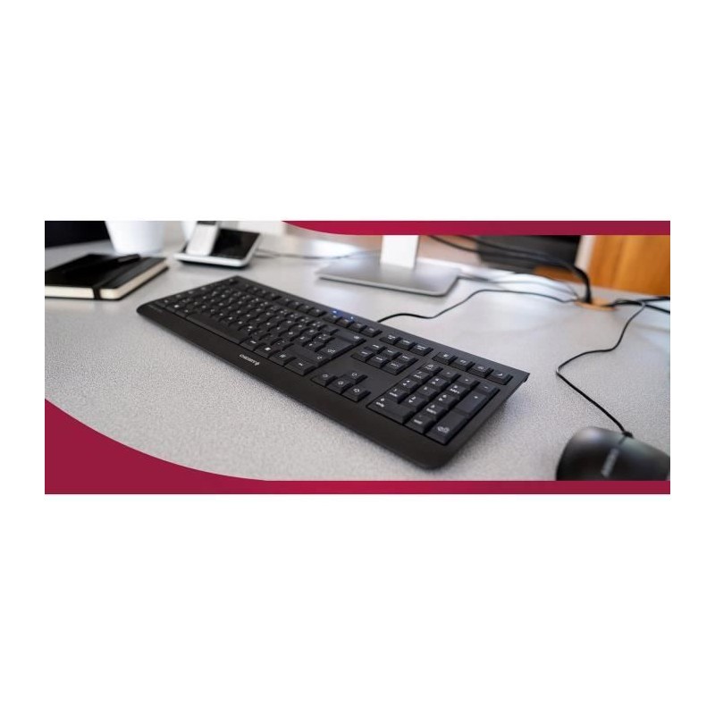 Clavier filaire - CHERRY KC 1000 - 3 LED d´état bleues - Noir Clavier filaire - CHERRY KC 1000 - 3 LED d´état bleues - Noir