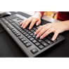 Clavier filaire - CHERRY KC 1000 - 3 LED d´état bleues - Noir