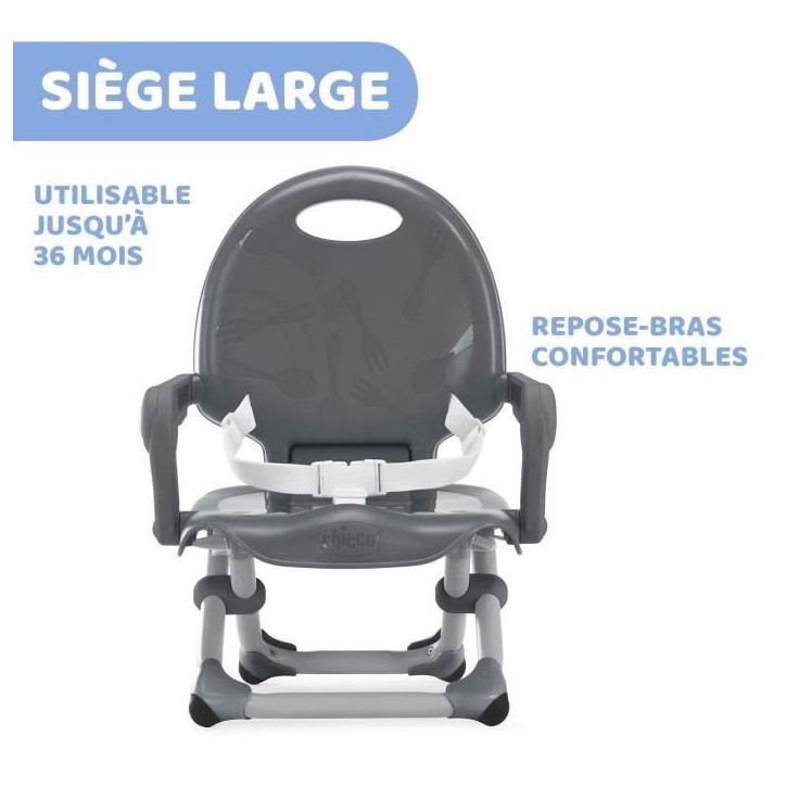 CHICCO Rehausseur de table Pocket Snack dark grey CHICCO Rehausseur de table Pocket Snack dark grey