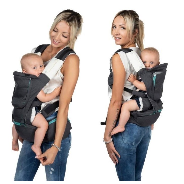 Porte-bébé ergonomique CHICCO - Hip Seat Pirate Black - Ventrale/dos - Mixte - 0-15kg Porte-bébé ergonomique CHICCO - Hip Seat Pirate Black - Ventrale/dos - Mixte - 0-15kg