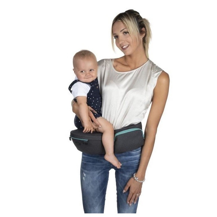 Porte-bébé ergonomique CHICCO - Hip Seat Pirate Black - Ventrale/dos - Mixte - 0-15kg Porte-bébé ergonomique CHICCO - Hip Seat Pirate Black - Ventrale/dos - Mixte - 0-15kg