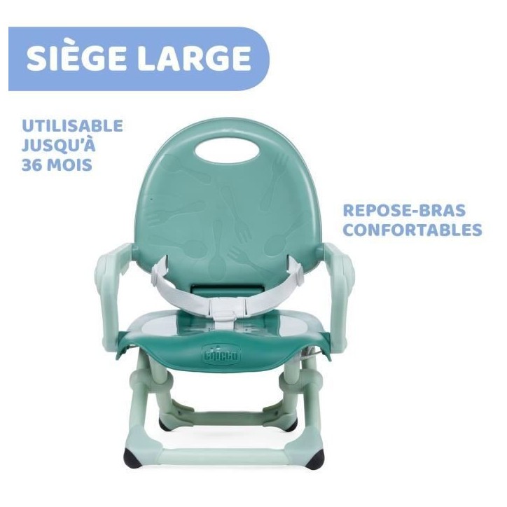 CHICCO - Rehausseur Pocket Snack Sage CHICCO - Rehausseur Pocket Snack Sage