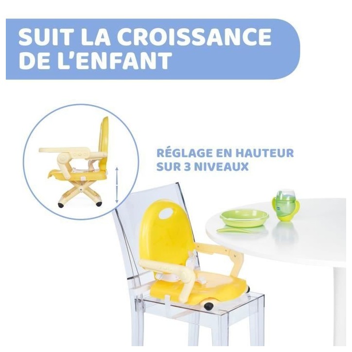 CHICCO - Rehausseur Pocket Snack Saffron CHICCO - Rehausseur Pocket Snack Saffron