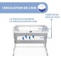 Berceau cododo Next2Me Dream Silver - CHICCO - A partir de 0 mois - Hauteur réglable - Matelas inclus