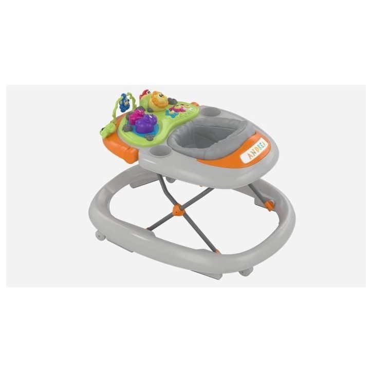 Trotteur Walky Talky Grey - Sons et Lumieres - 4 roues - 6 freins - CHICCO