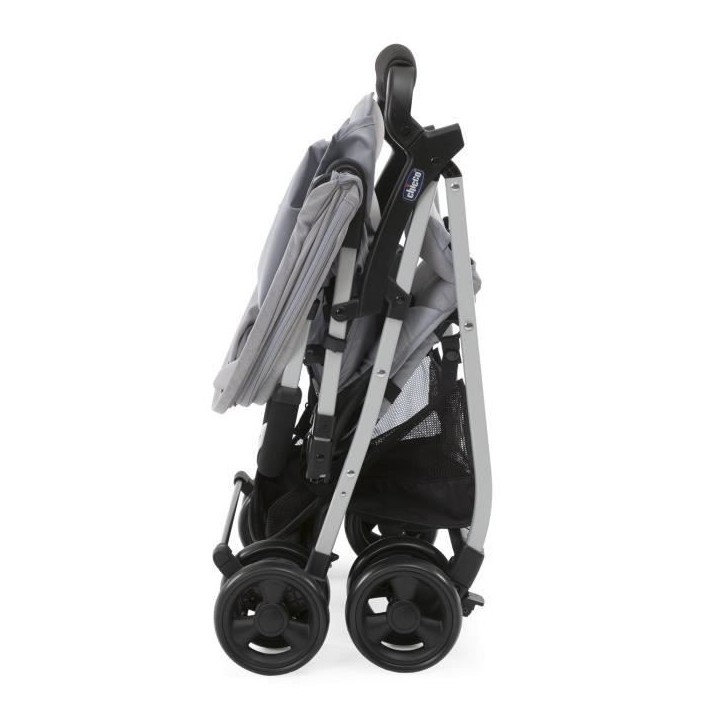 CHICCO Poussette compacte Ohlala 3 - Des la naissance - Jusqu'a 15kg - Dossier inclinable - Arceau de sécurité - Grey mist CHICCO Poussette compacte Ohlala 3 - Des la naissance - Jusqu'a 15kg - Dossier inclinable - Arceau de sécurité - Grey mist