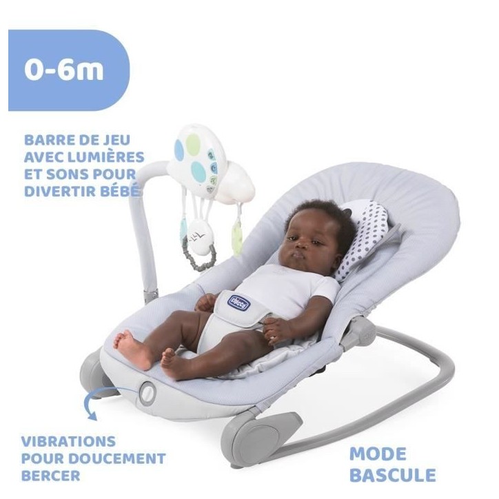 Transat évolutif CHICCO - modele BALLOON DOTS - musical, avec arche jouet et vibration Transat évolutif CHICCO - modele BALLOON DOTS - musical, avec arche jouet et vibration