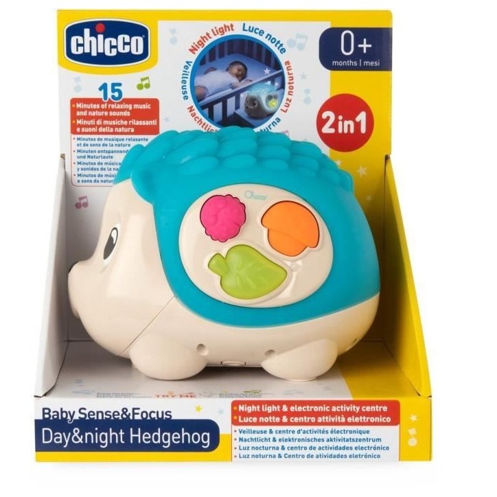 Jouet d'éveil/veilleuse Hérisson Sensoriel - CHICCO - Day&Night - Bleu - Des la naissance Jouet d'éveil/veilleuse Hérisson Sensoriel - CHICCO - Day&Night - Bleu - Des la naissance