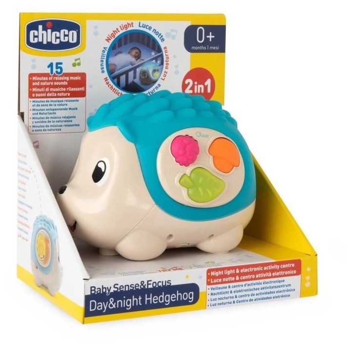 Jouet d'éveil/veilleuse Hérisson Sensoriel - CHICCO - Day&Night - Bleu - Des la naissance Jouet d'éveil/veilleuse Hérisson Sensoriel - CHICCO - Day&Night - Bleu - Des la naissance