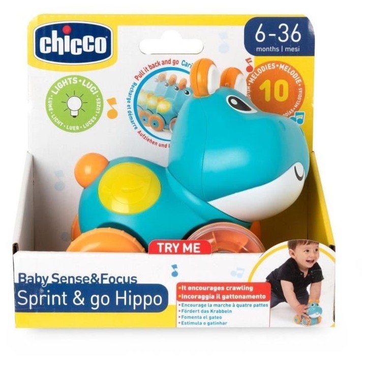 CHICCO - Hippo Sprint&go - Bleu et orange - Des 6 mois CHICCO - Hippo Sprint&go - Bleu et orange - Des 6 mois