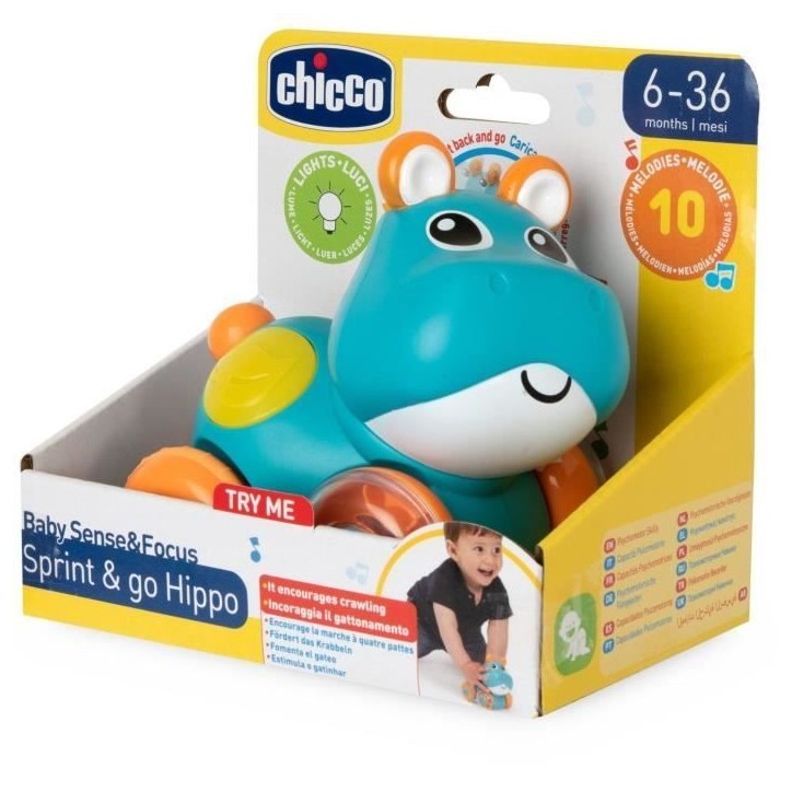 CHICCO - Hippo Sprint&go - Bleu et orange - Des 6 mois CHICCO - Hippo Sprint&go - Bleu et orange - Des 6 mois
