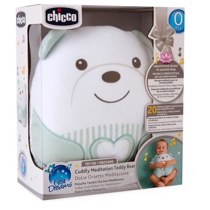 Peluche tendre Ourson - CHICCO - Vert - Des la naissance Peluche tendre Ourson - CHICCO - Vert - Des la naissance
