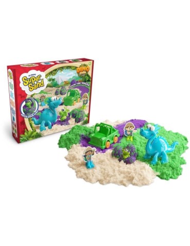Super Sand Dinosaur Park - Jeu de sable a modeler - Multicolore - Vert - Pour Enfant de 3 ans et plus