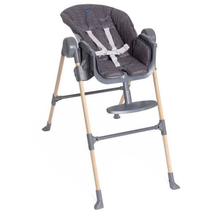 Chaise haute - CHICCO - Polly Essential - 0/3 ans - Gris Coal