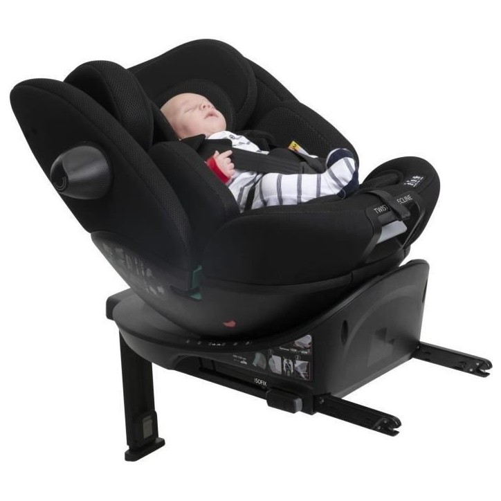 Siege-auto - CHICCO - EVERONE - Groupe 0/1/2/3 - I-Size - Pivotant - Inclinable - Réducteur - Noir Siege-auto - CHICCO - EVERONE - Groupe 0/1/2/3 - I-Size - Pivotant - Inclinable - Réducteur - Noir
