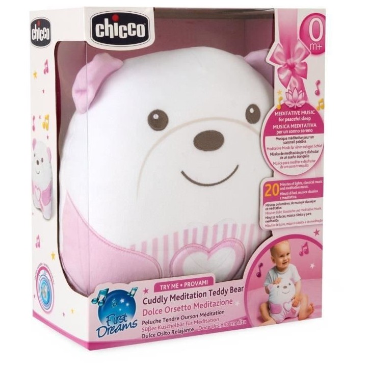 Peluche tendre Ourson - CHICCO - Rose - Des la naissance Peluche tendre Ourson - CHICCO - Rose - Des la naissance