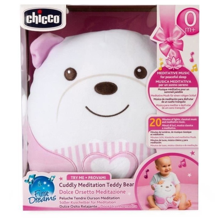 Peluche tendre Ourson - CHICCO - Rose - Des la naissance Peluche tendre Ourson - CHICCO - Rose - Des la naissance