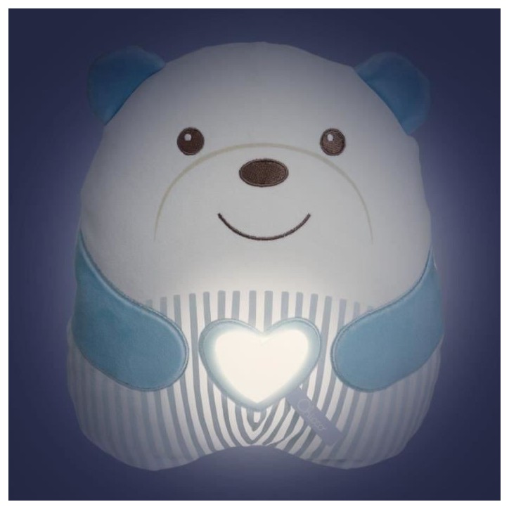 Peluche tendre Ourson - CHICCO - Bleu - Des la naissance Peluche tendre Ourson - CHICCO - Bleu - Des la naissance