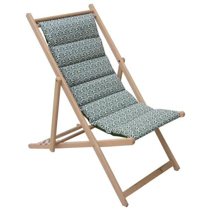 JARDIN PRIVE - Chilienne matelassée Norvege avocat - tissu traité déperlant JARDIN PRIVE - Chilienne matelassée Norvege avocat - tissu traité déperlant