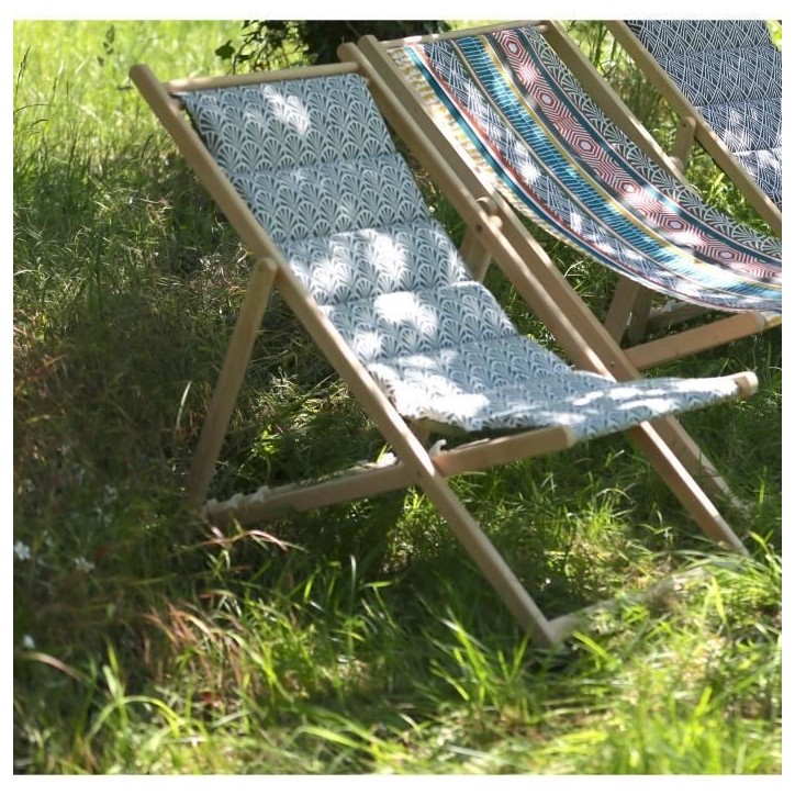 JARDIN PRIVE - Chilienne matelassée Norvege avocat - tissu traité déperlant JARDIN PRIVE - Chilienne matelassée Norvege avocat - tissu traité déperlant