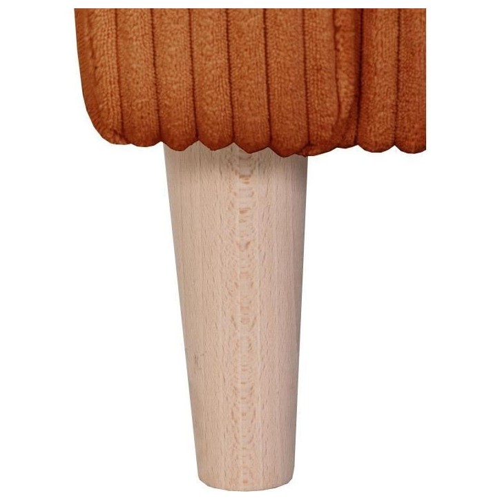 Canapé d'angle fixe - 3 places - CHIPY - Tissu Lincoln Terracotta - Pieds bois nature - 192 x 82 x 138 cm Canapé d'angle fixe - 3 places - CHIPY - Tissu Lincoln Terracotta - Pieds bois nature - 192 x 82 x 138 cm